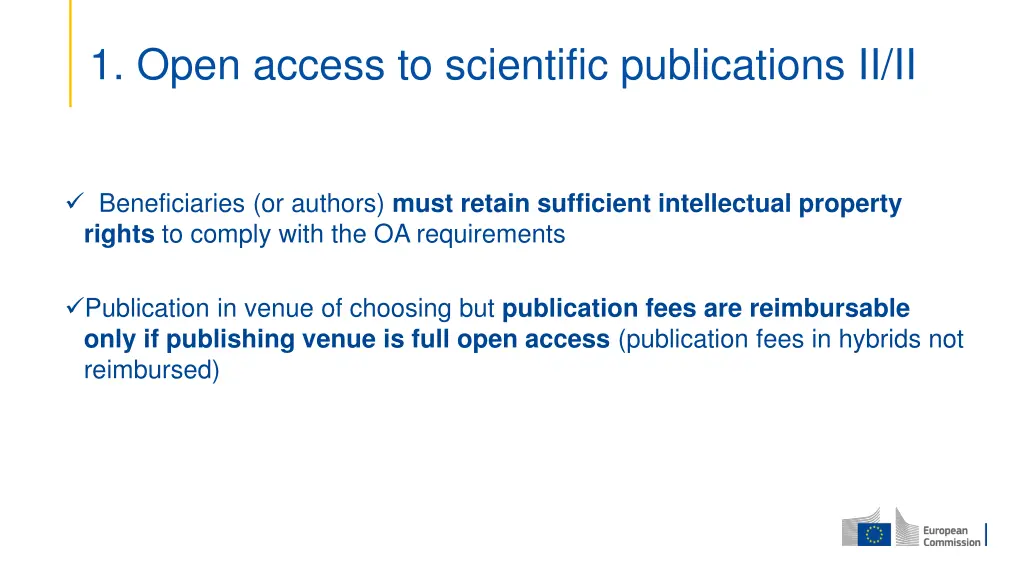 1 open access to scientific publications ii ii