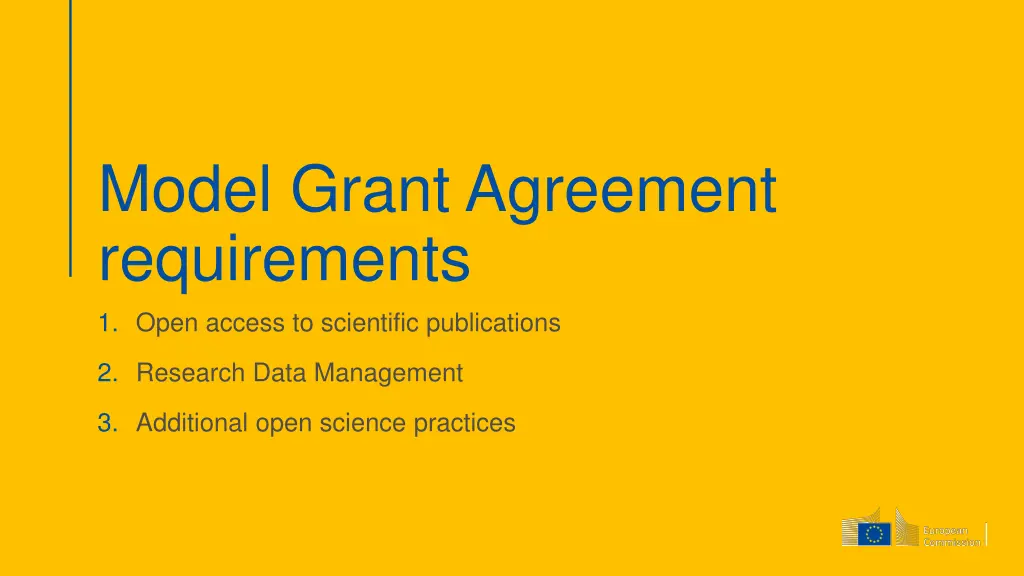 model grant agreement requirements 1 open access