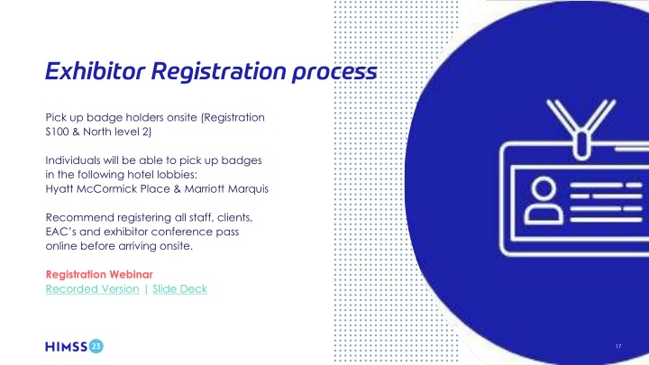 exhibitor registration process