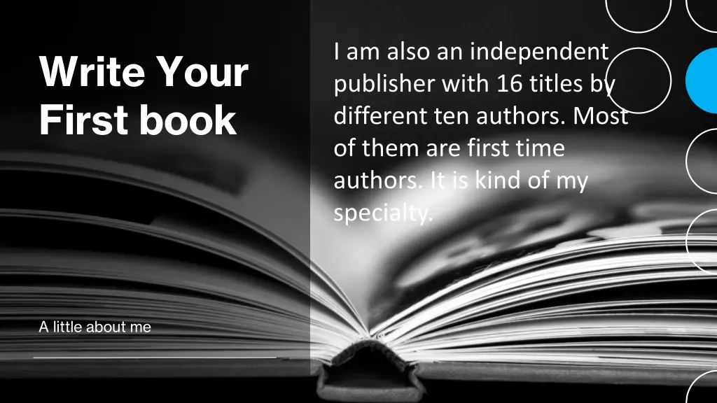 i am also an independent publisher with 16 titles