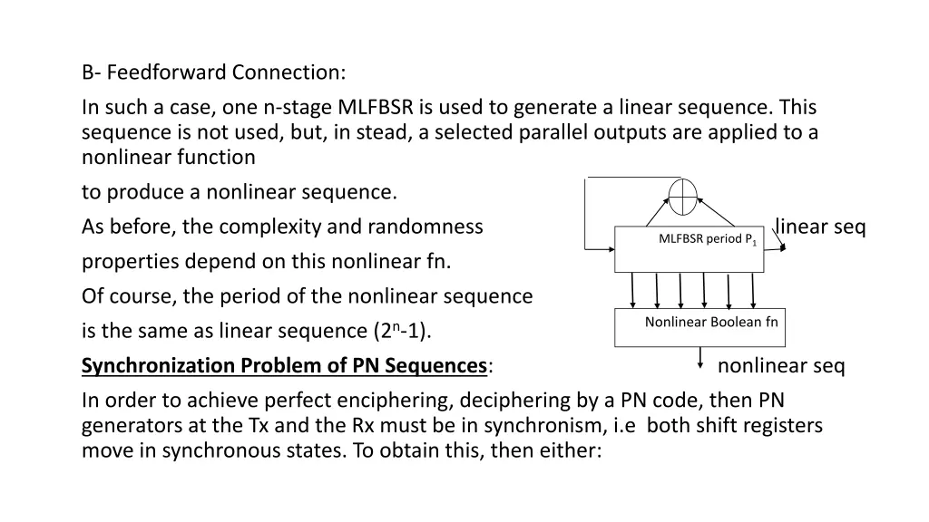 b feedforward connection