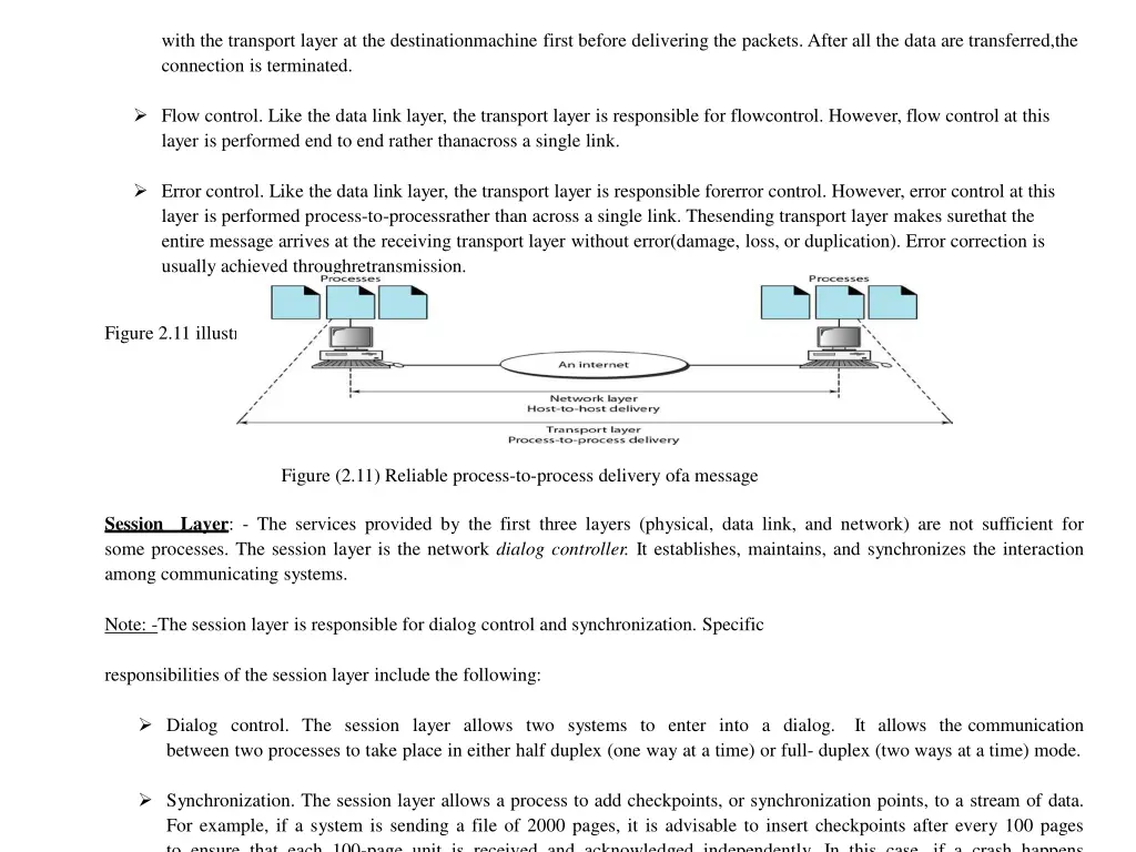 with the transport layer