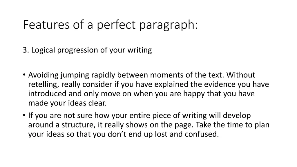 features of a perfect paragraph 2