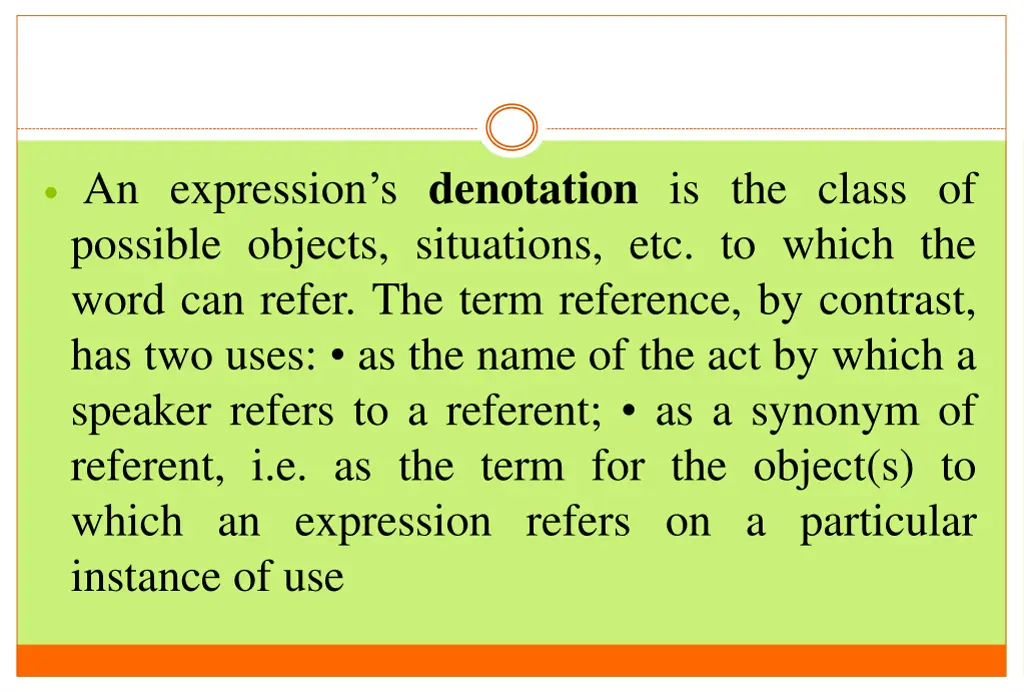 an expression s denotation is the class