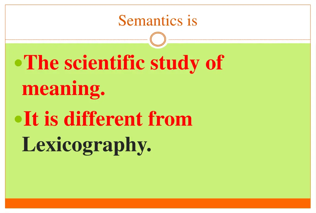 semantics is