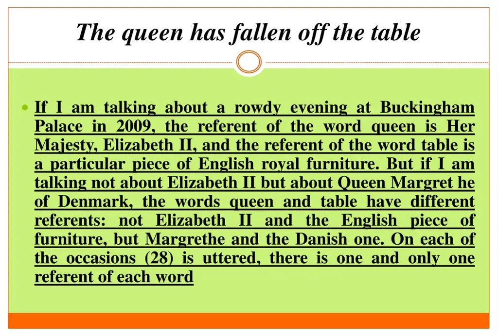 the queen has fallen off the table