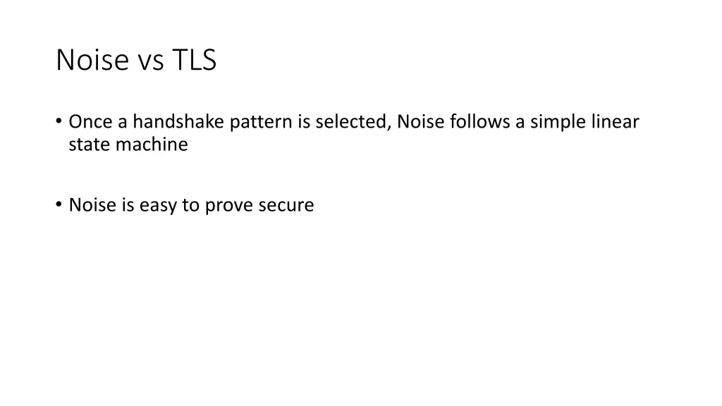 noise vs tls 1