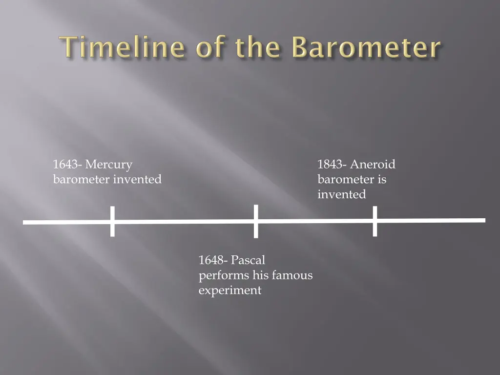 1643 mercury barometer invented