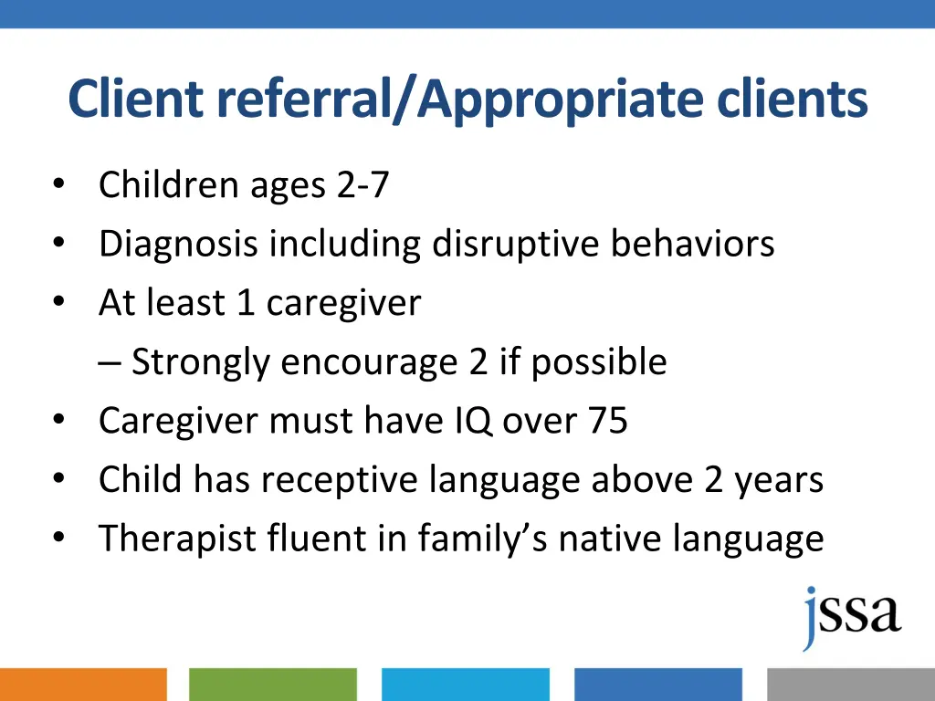 client referral appropriate clients