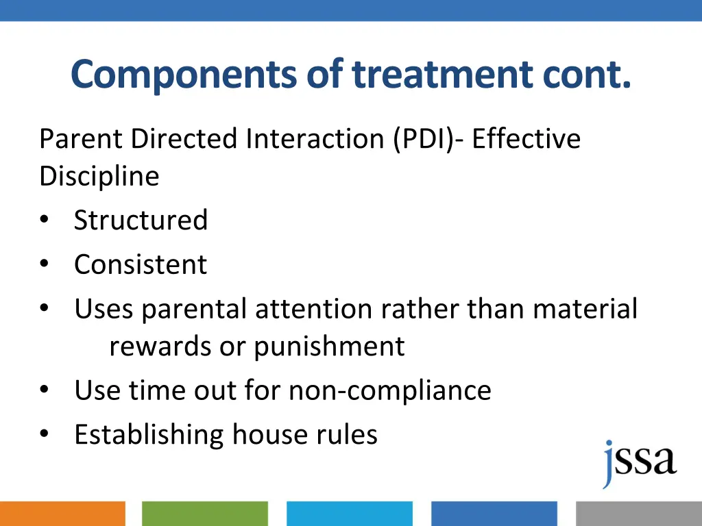 components of treatment cont