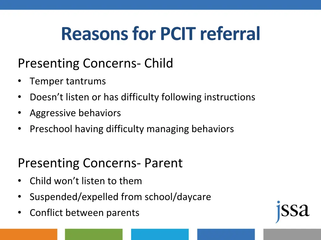 reasons for pcit referral