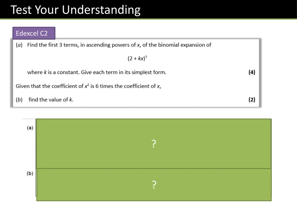 test your understanding