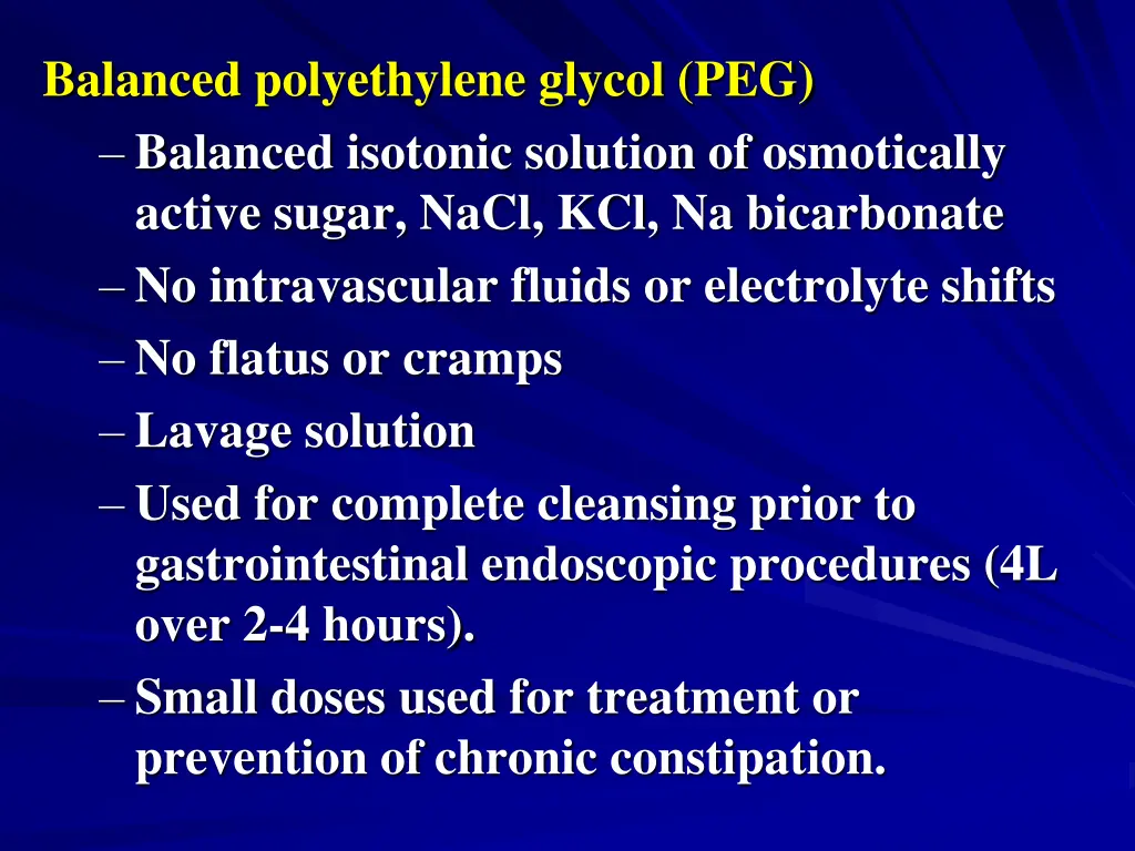 balanced polyethylene glycol peg balanced