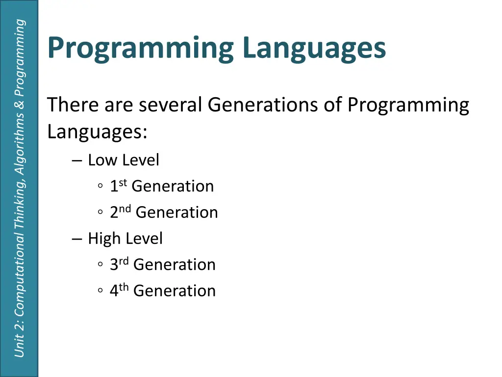 unit 2 computational thinking algorithms 1