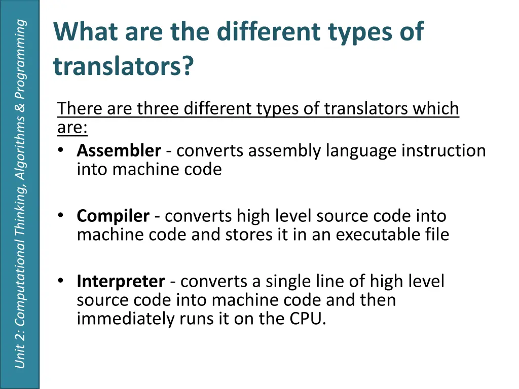 what are the different types of translators