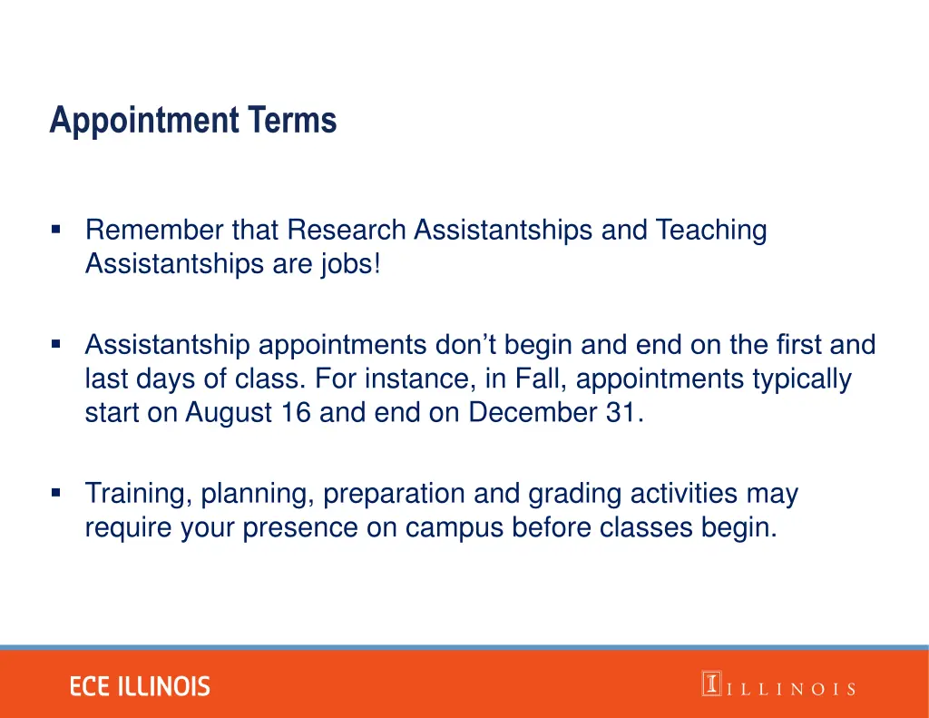 appointment terms