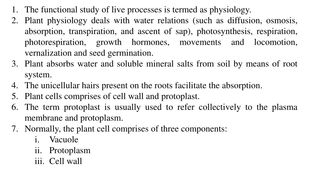 1 the functional study of live processes