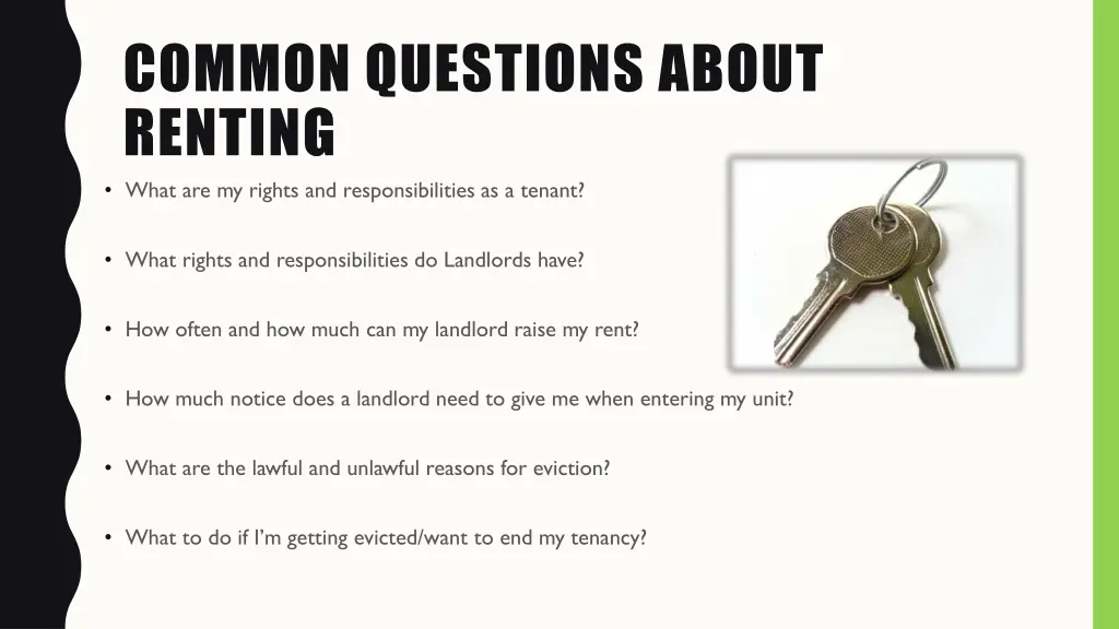 common questions about renting what are my rights