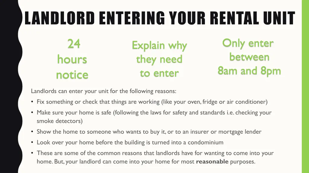 landlord entering your rental unit