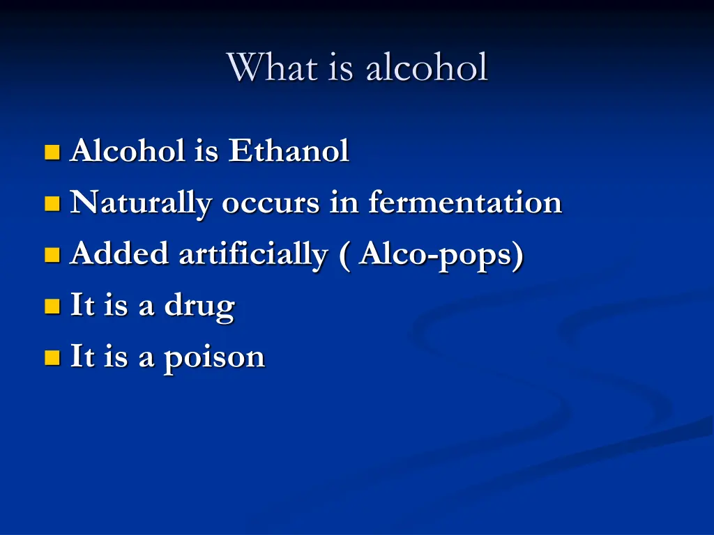 what is alcohol