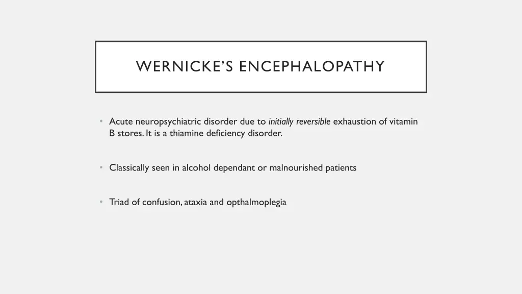 wernicke s encephalopathy