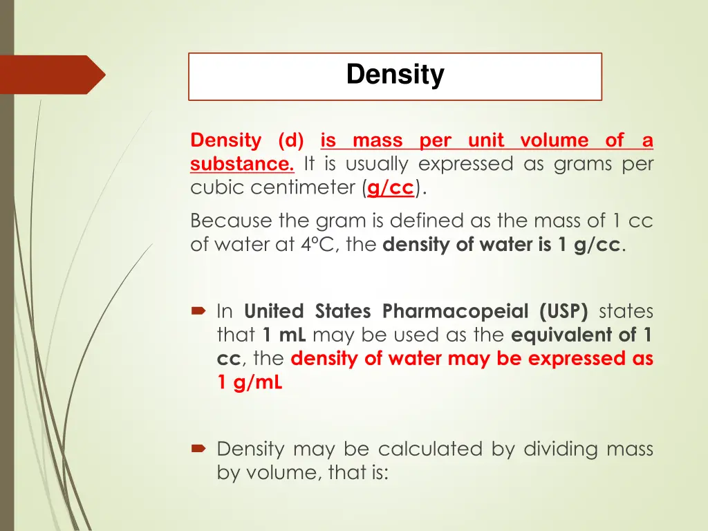 density