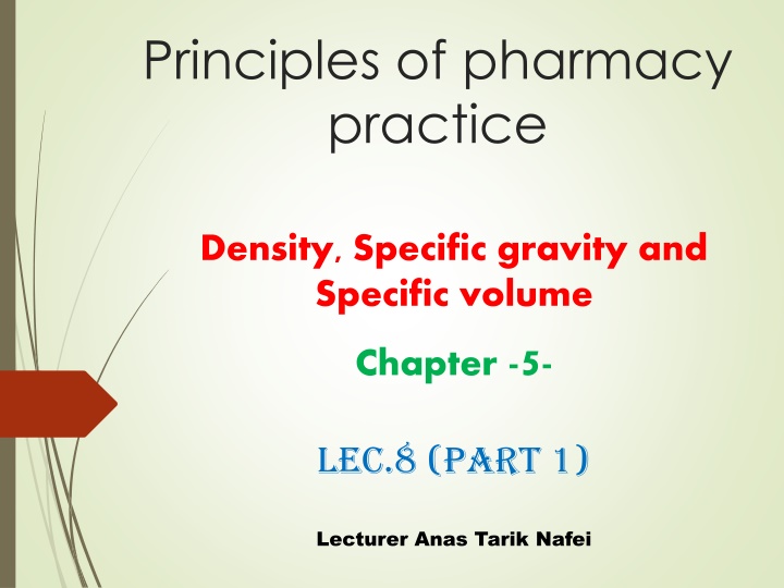 principles of pharmacy practice