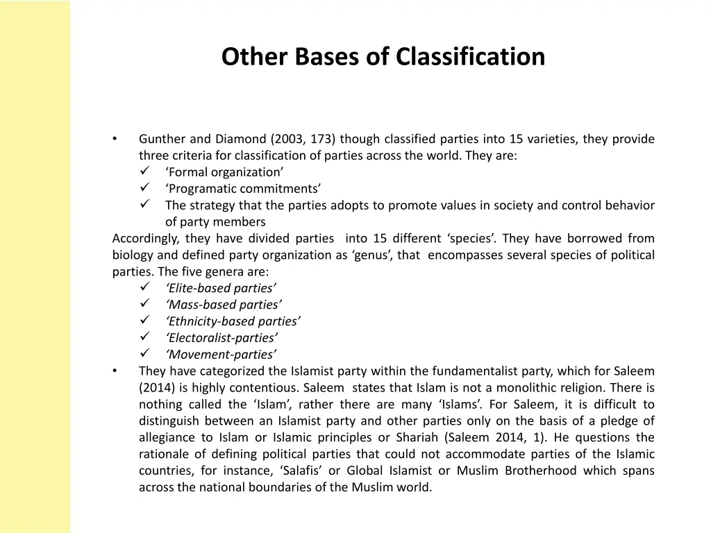 other bases of classification