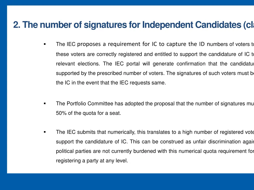 2 the number of signatures for independent