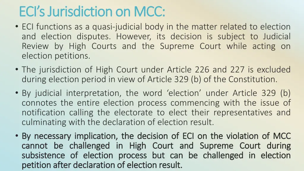 eci s jurisdiction on mcc eci s jurisdiction