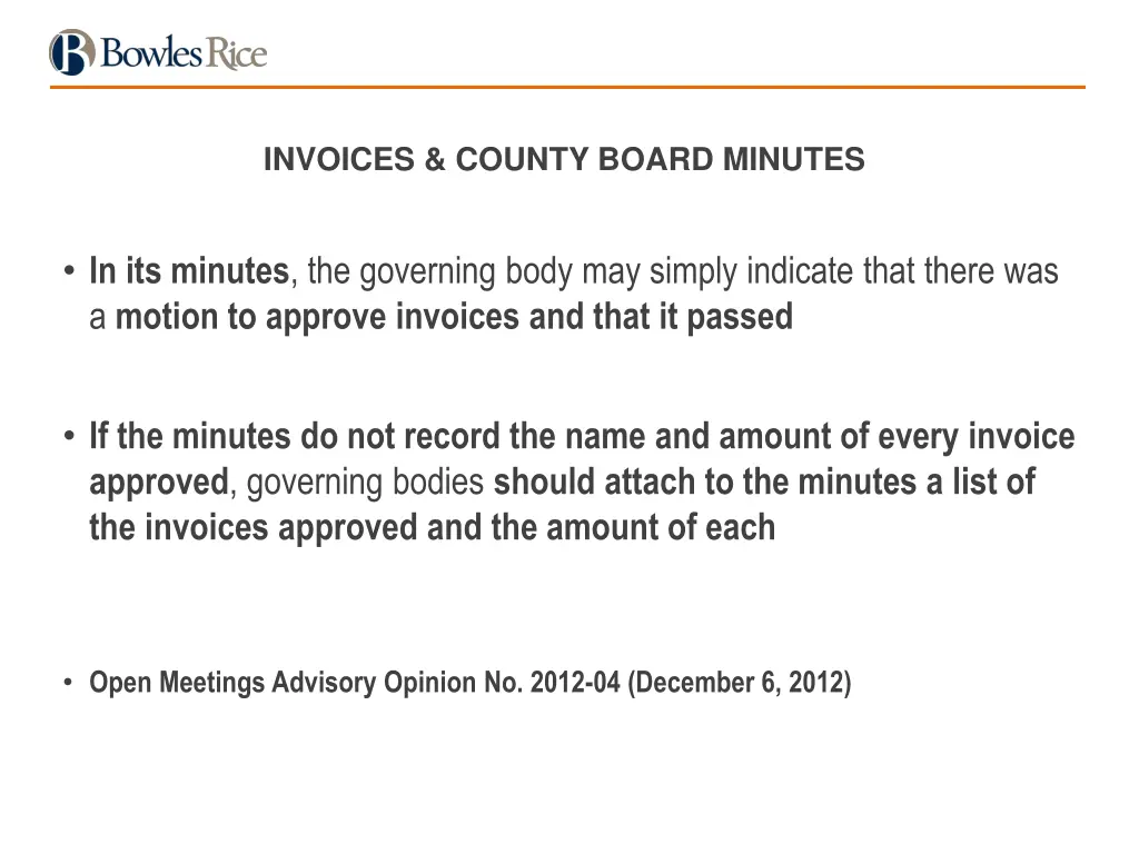 invoices county board minutes