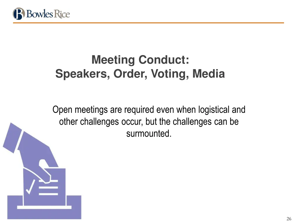 meeting conduct speakers order voting media