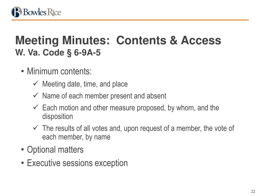 meeting minutes contents access w va code 6 9a 5