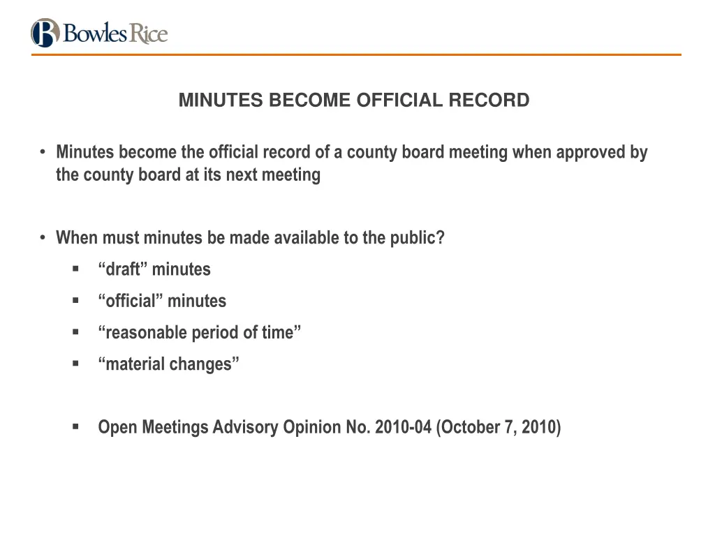 minutes become official record