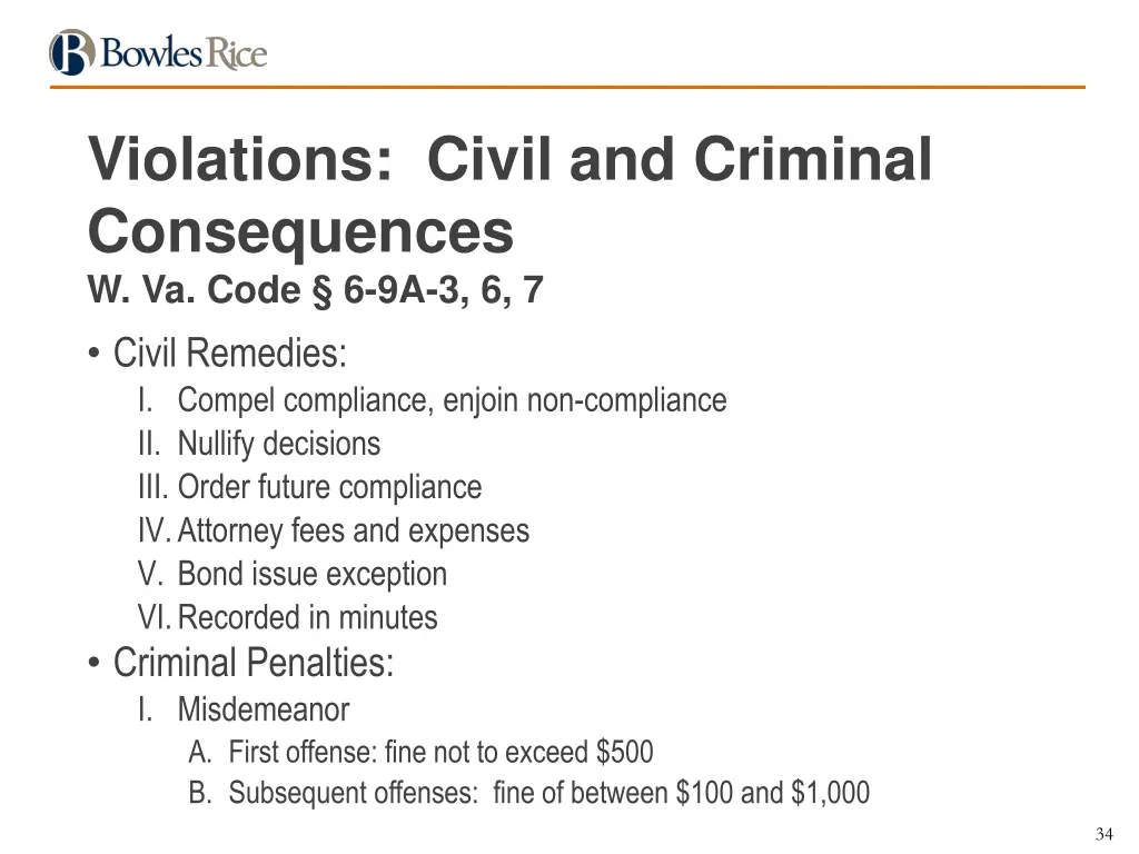 violations civil and criminal consequences