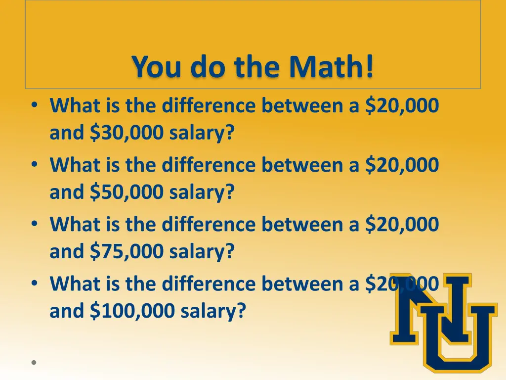 you do the math what is the difference between