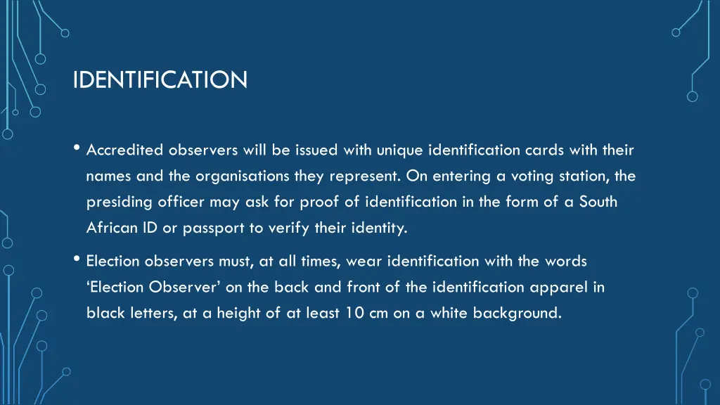 identification