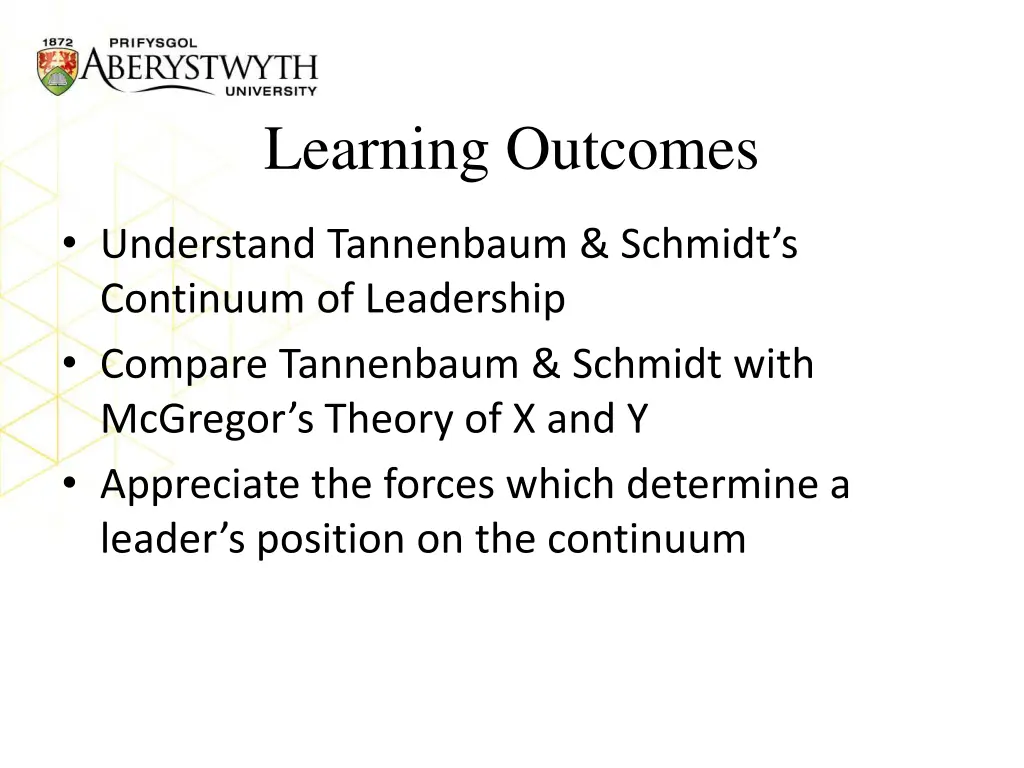 learning outcomes