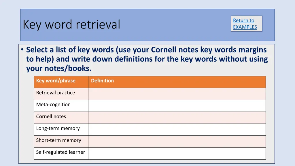 return to examples