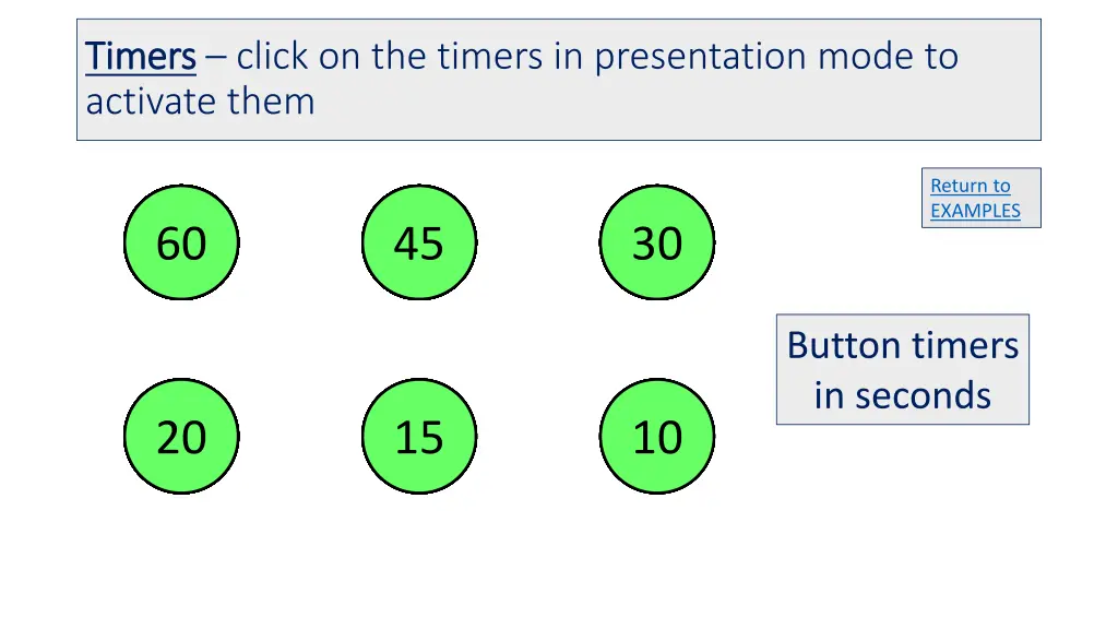 timers timers click on the timers in presentation