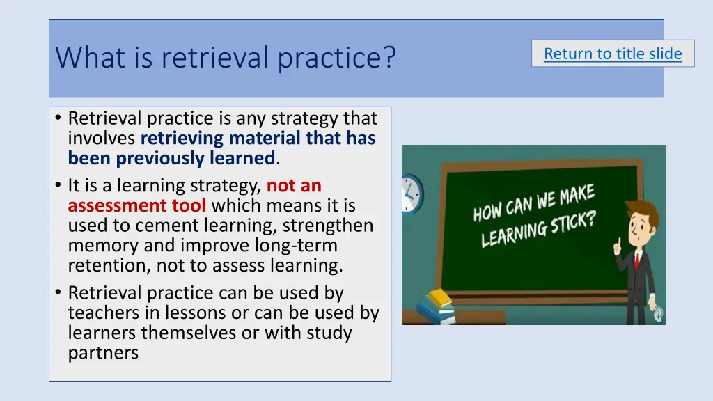 what is retrieval practice