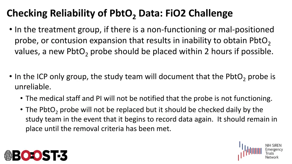 checking reliability of pbto 2 data fio2 1