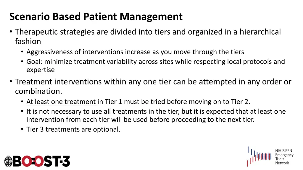 scenario based patient management therapeutic