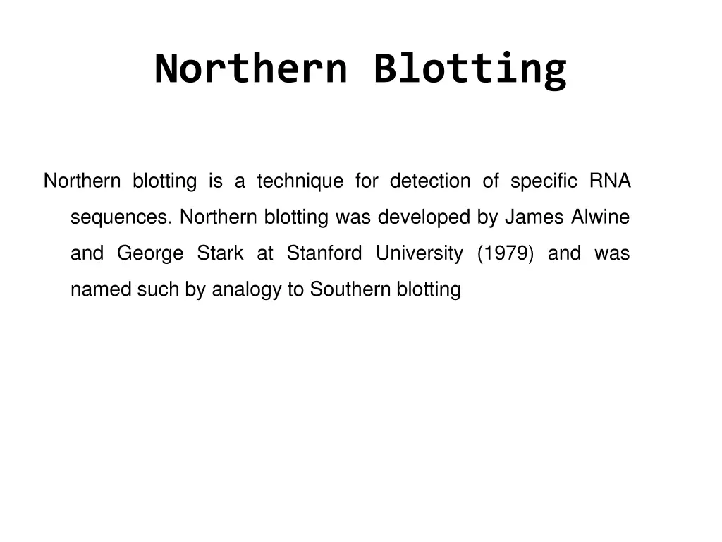 northern blotting