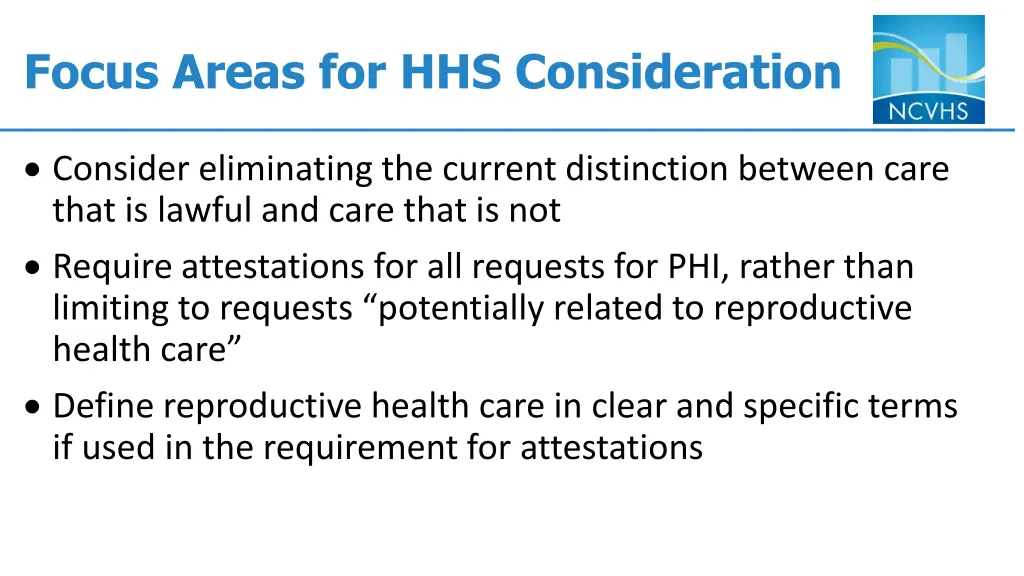 focus areas for hhs consideration