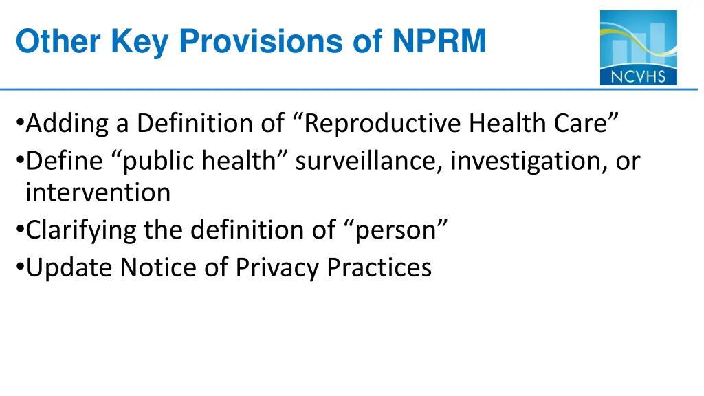 other key provisions of nprm