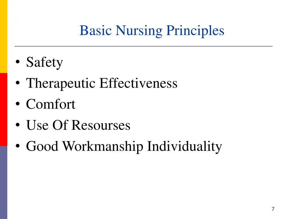 basic nursing principles