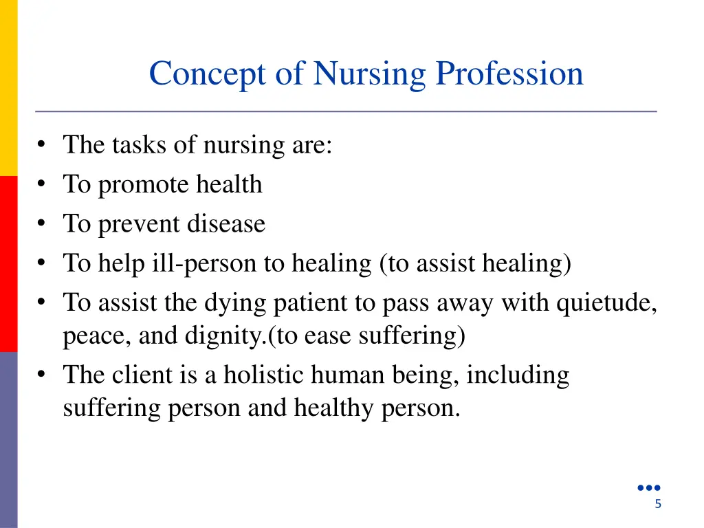 concept of nursing profession