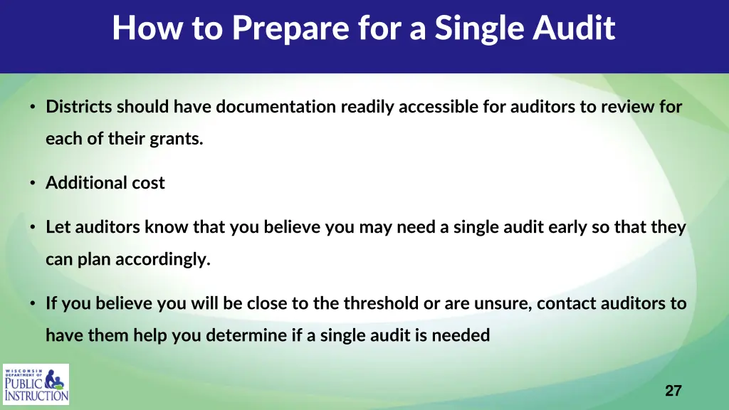 how to prepare for a single audit 1