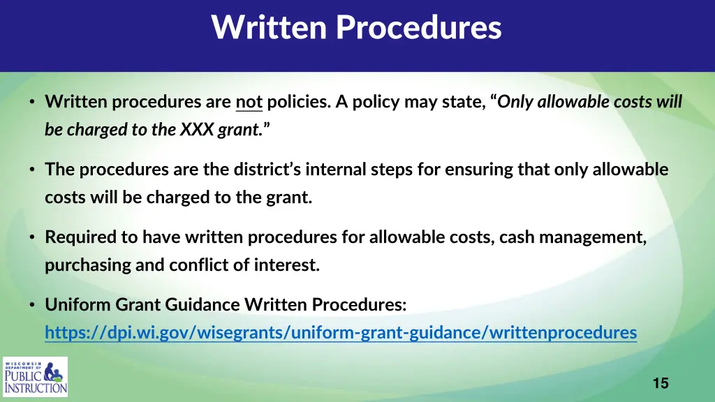 written procedures 1